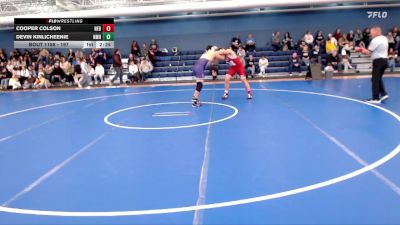 197 lbs Cons. Round 2 - Devin Kinlicheenie, New Mexico Highlands vs Cooper Colson, Nebraska