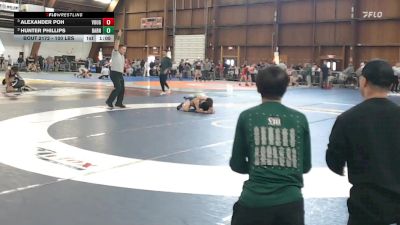 100 lbs Quarterfinal - Alexander Poh, Vougars Honors Wrestling vs Hunter Phillips, Barn Brothers