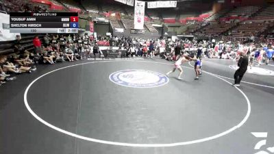 120 lbs Yousuf Amin, MDWA - Mount Diablo Wrestling Association vs Shelton Hirsch, SJWA - San Joaquin Wrestling Association