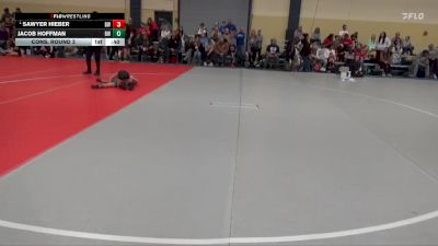 45 lbs Cons. Round 3 - Jacob Hoffman, Blaine Wrestling vs Sawyer Hieber, Braham Warriors