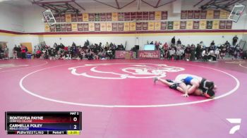 131 lbs Quarterfinal - Rontaysia Payne, Cerritos College vs Carmella Foley, Menlo College