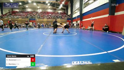 Consolation - Kayden Swanson, Barnsdall Youth Wrestling vs Emma Bomboy, Coweta Tiger Wrestling