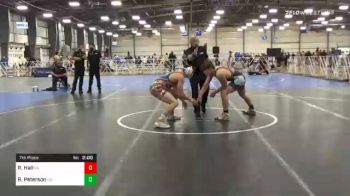 182 lbs 7th Place - Royce Hall, VA vs Remington Peterson, CO