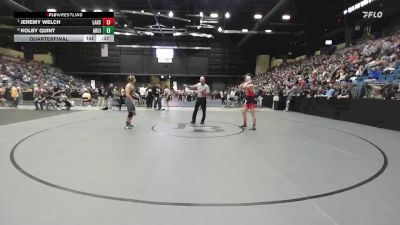 132 lbs Quarterfinal - Cael Puderbaugh, Basehor-Linwood HS vs Jackson Goodman, Emporia