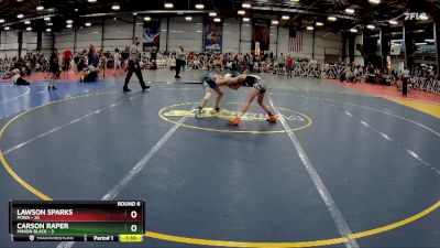 92 lbs Rd# 9- 2:15pm Saturday Final Pool - Lawson Sparks, POWA vs Carson Raper, Minion Black