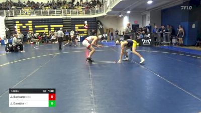 145 lbs R-64 - Joseph Barbaro, Bergen Catholic-NJ vs Joe Gamble, Mt. Lebanon