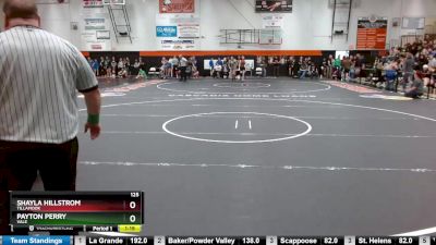 125 lbs Cons. Round 3 - Payton Perry, Vale vs Shayla Hillstrom, Tillamook