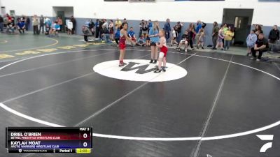 95 lbs Rr1 - Kaylah Moat, Arctic Warriors Wrestling Club vs Driel O`Brien, Bethel Freestyle Wrestling Club