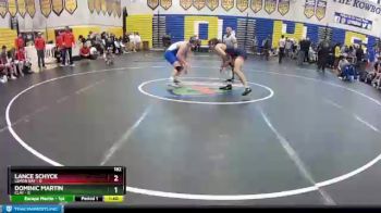182 lbs Semifinals (8 Team) - Dominic Martin, Clay vs Lance Schyck, Lemon Bay