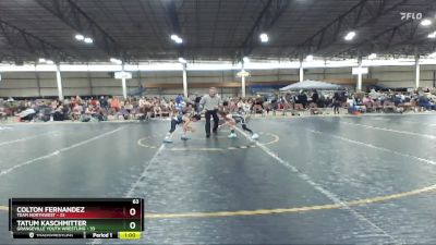 63 lbs Finals (8 Team) - Colton Fernandez, Team Northwest vs Tatum Kaschmitter, Grangeville Youth Wrestling