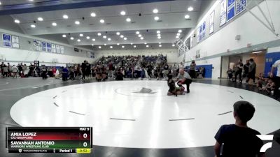 53 lbs Round 3 - Amia Lopez, Cal-Grapplers vs Savannah Antonio, Warriors Wrestling Club