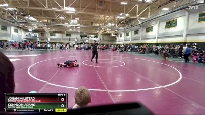 Semifinal - Jonam Milstead, Sturgis Youth Wrestling Club vs Connlon Adams, Coyote Wrestling Club