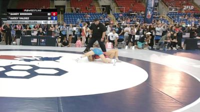 100 lbs Semis - Sandy Breeden, MO vs Katey Valdez, CO