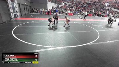 95 lbs Quarterfinal - Cade Heim, Luxemburg-Casco vs Cole Carter, Kewaskum Wrestling