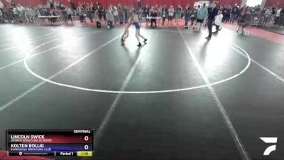 92 lbs Semifinal - Lincoln Swick, Askren Wrestling Academy vs Kolten Bollig, Evansville Wrestling Club