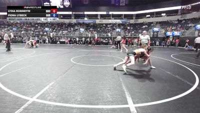 96.6-106 lbs Consi Of 8 #2 - Lydia Robinette, Bobcat Wrestling vs Fiona Lybeck, Darkhorse WC