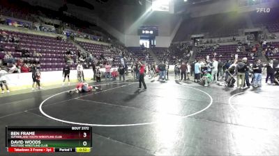 115 lbs Quarterfinal - Ben Frame, Sutherland Youth Wrestling Club vs David Woods, Westside Wrestling Club