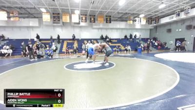 285 lbs Cons. Round 3 - Aiden Wong, Fountain Valley vs Phillip Battle, Paramount