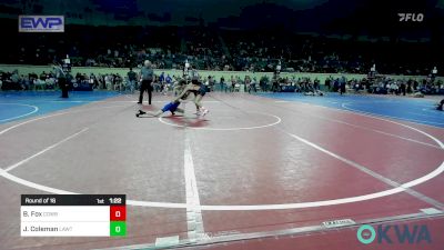 73 lbs Round Of 16 - Baze Fox, Cowboy Wrestling Club vs Jasper Coleman, Lawton Legends Youth Wrestling