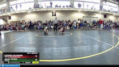 50 lbs Champ. Round 1 - Cooper Holsinger, Wes-del Wrestling Club vs Brady Buzea, Indiana