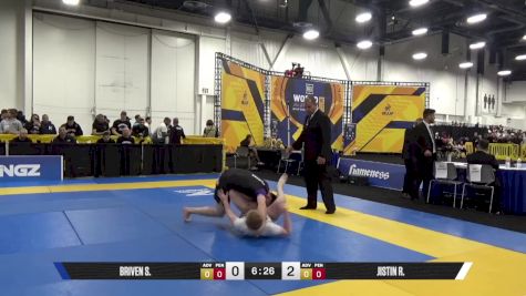 JISTIN R. vs BRIVEN S. 2025 World IBJJF Jiu-Jitsu No-Gi Championship