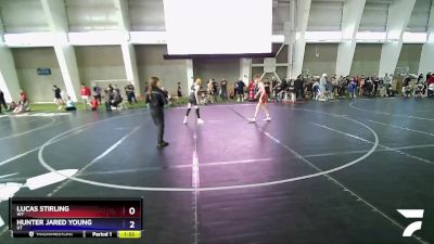97 lbs Quarterfinal - Lucas Stirling, WY vs Hunter Jared Young, UT