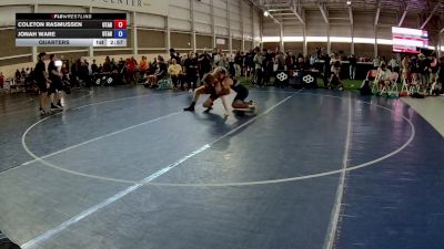165 lbs Cons. Round 5 - Coleton Rasmussen, Utah vs Jonah Ware, Utah