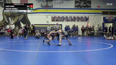 144 lbs Quarterfinal - Nolan Howell, Clear Creek-Amana vs Jack Vitek, Grinnell