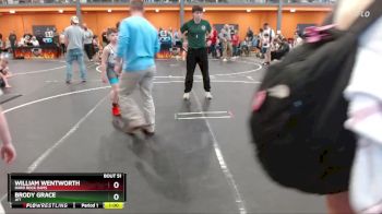 85 lbs Cons. Semi - Brody Grace, JET vs William Wentworth, Hard Rock Rams