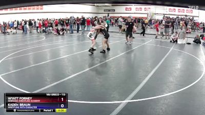 113 lbs Cons. Semi - Wyatt Forney, Nebraska Wrestling Academy vs Kaden Braun, Wrestling With Character