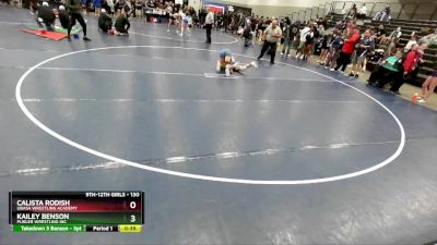 130 lbs Cons. Semi - Kailey Benson, Purler Wrestling Inc vs Calista Rodish, Ubasa Wrestling Academy