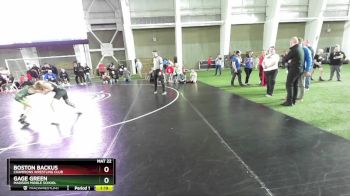 90 lbs Cons. Semi - Gage Green, Madison Middle School vs Boston Backus, Champions Wrestling Club