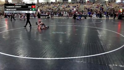 50 lbs Champ. Round 1 - Cameron Arnott, Seymour Youth Wrestling Club vs Bear Scott, Iron Knights