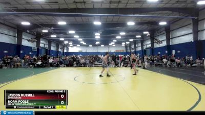 125 lbs Cons. Round 2 - Jaydon Russell, 208 Badgers vs Norm Poole, All In Wrestling Academy