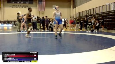 191 lbs Semifinal - Jane Allen, Life vs Ella Beam, Presbyterian College