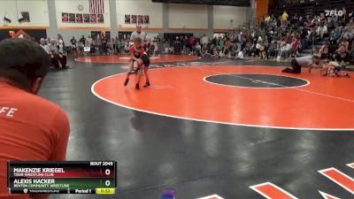 PW-4 lbs Round 3 - Alexis Hacker, Benton Community Wrestling vs Makenzie Kriegel, Tiger Wrestling Club