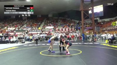 105 lbs Champ. Round 1 - Shyann Thomas, Osawatomie Hs vs Alexis Wall, Towanda-Circle HS