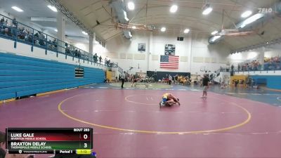 91-96 lbs Round 3 - Luke Gale, Riverton Middle School vs Braxton Delay, Thermopolis Middle School