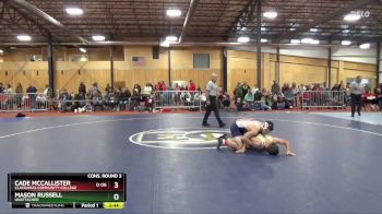 133 lbs Cons. Round 3 - Cade McCallister, Clackamas Community College vs Mason Russell, Unattached