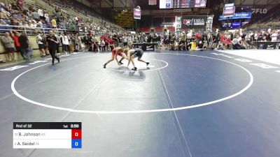 126 lbs Rnd Of 32 - Brock Johnson, KS vs Aaron Seidel, PA