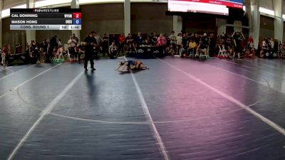 53 lbs Cons. Round 1 - Cal Downing, Wyoming vs Mason Hong, Oregon