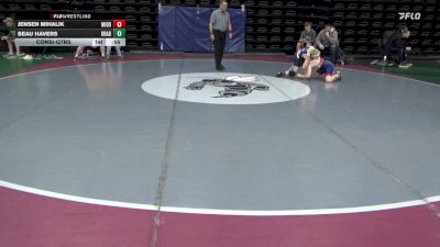 93 lbs Consi-qtrs - Jensen Mihalik, Middlebury Center vs Beau Havers, Bradford