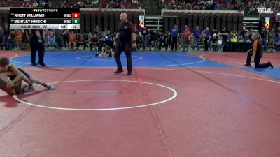77 lbs Cons. Round 4 - Rhett Williams, Sidney Wrestling Club vs Bentley Hirschi, Laurel Matburners