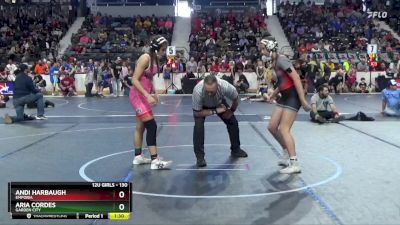 130 lbs Quarterfinal - Andi Harbaugh, Emporia vs Aria Cordes, Garden City