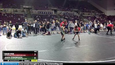 53-56 lbs Round 2 - David Moe, Sutherland Youth Wrestling Club vs Jaxon Donorovich, Mountain Grapplers Wrestling Club