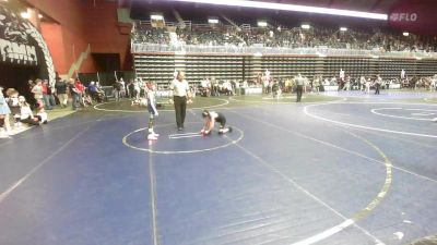 65 lbs Consi Of 8 #2 - Isaac Stoner, Cowboy Kids WC vs Barrett Ehrich, Gladiator Wr Ac