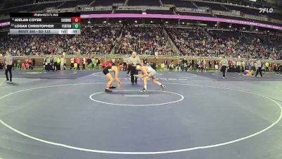 D2-132 lbs Cons. Semi - Joelan Coyer, Lakeshore HS vs Logan Christopher, Fenton HS