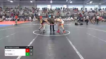 126 lbs Prelims - Hayden Kuhn, Team Claws Red vs Wyatt Krejsa, Indiana High Rollers HS