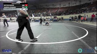 55 lbs Final - Bryton Mason, Cowboy Wrestling Club vs Harper Atkinson, Wyandotte Youth Wrestling