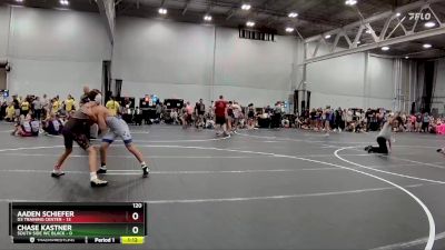 120 lbs Round 1 (8 Team) - Chase Kastner, South Side WC Black vs Aaden Schiefer, D3 Training Center